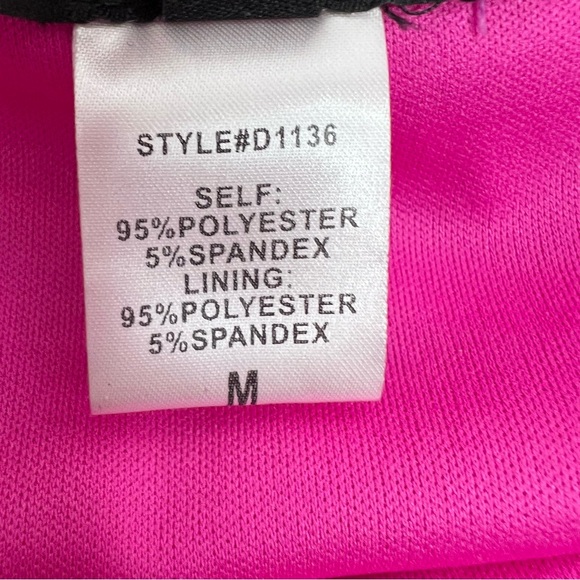 No vacancy dress, shiny metallic Shimmery Fuchsia Halter Ruched Mini lace up - Picture 12 of 13